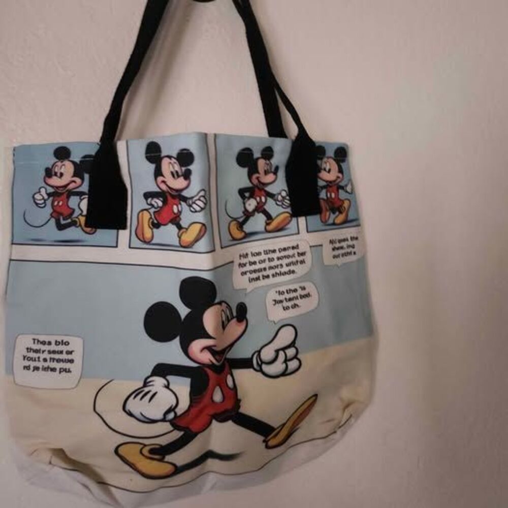 Mickey Mouse Comic Strip Foreign Language Tote Bag